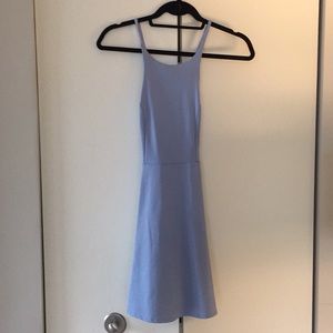 Cris cross back blue Skater dress